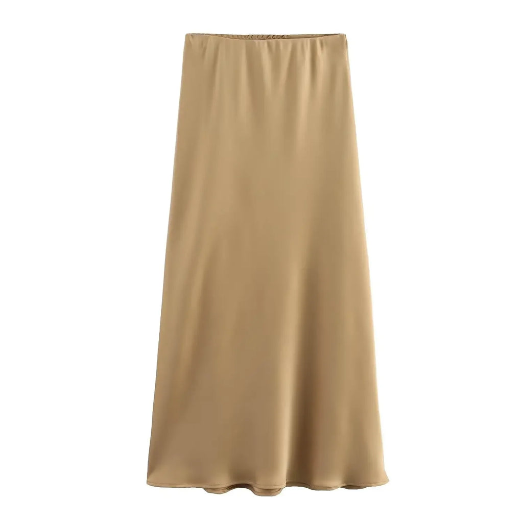 Jacie satin skirt