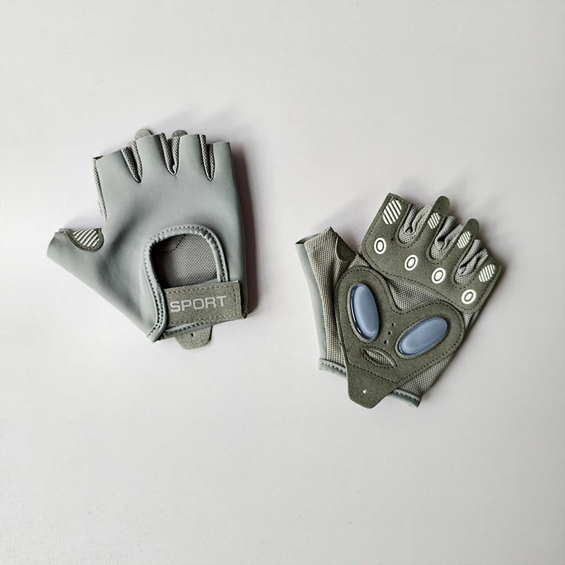 Fitness Half Finger Gloves, Outdoor Cycling Anti Slip Exercise Equipment Iron Roller Skipping Rope