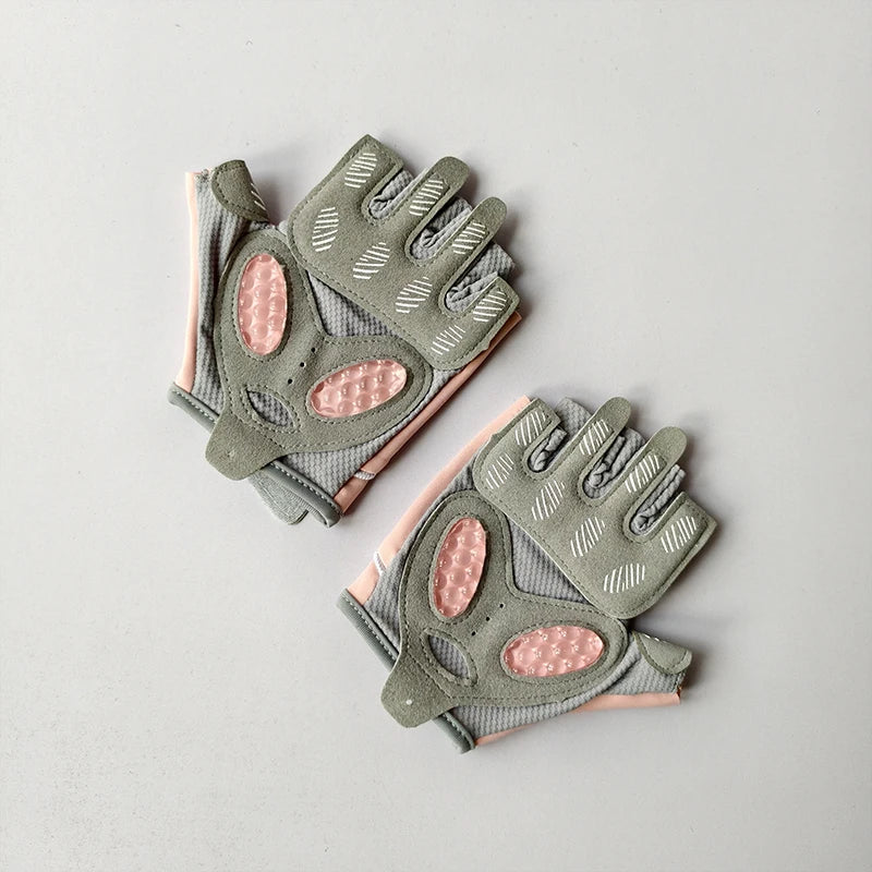 Fitness Half Finger Gloves, Outdoor Cycling Anti Slip Exercise Equipment Iron Roller Skipping Rope