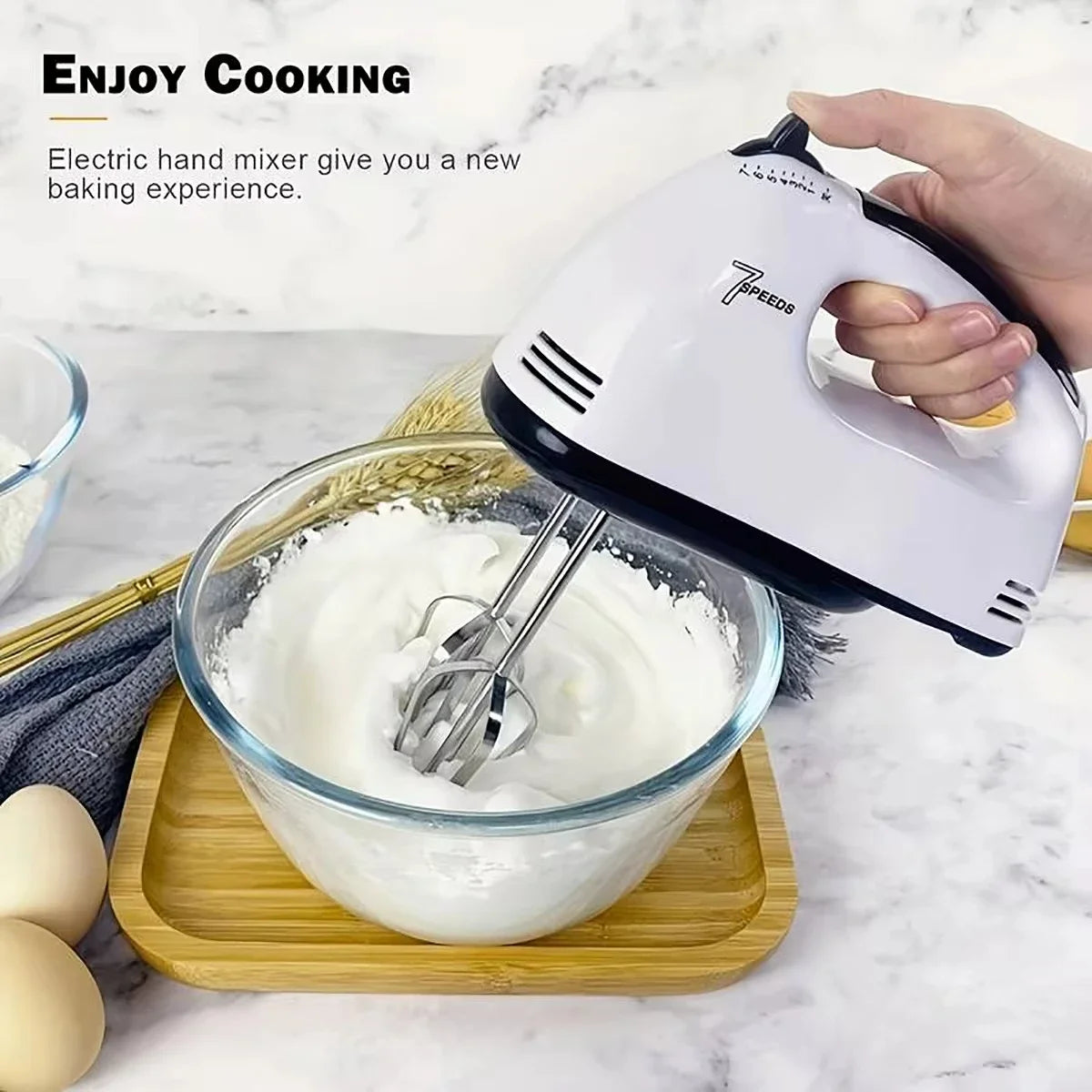 Handheld Electric Egg Beater 7-Speed