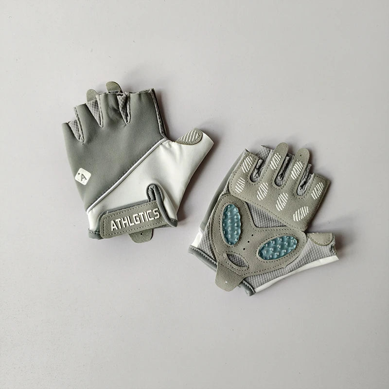 Fitness Half Finger Gloves, Outdoor Cycling Anti Slip Exercise Equipment Iron Roller Skipping Rope